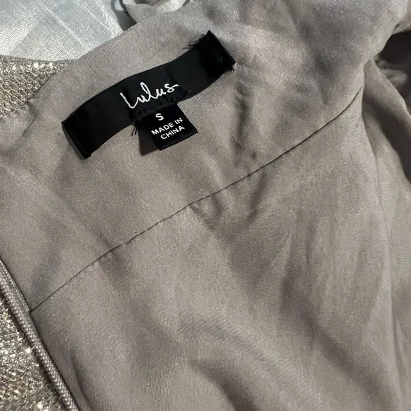 LuLu’s Glitter Metallic Sparkle Skater Dress - Picture 5 of 9